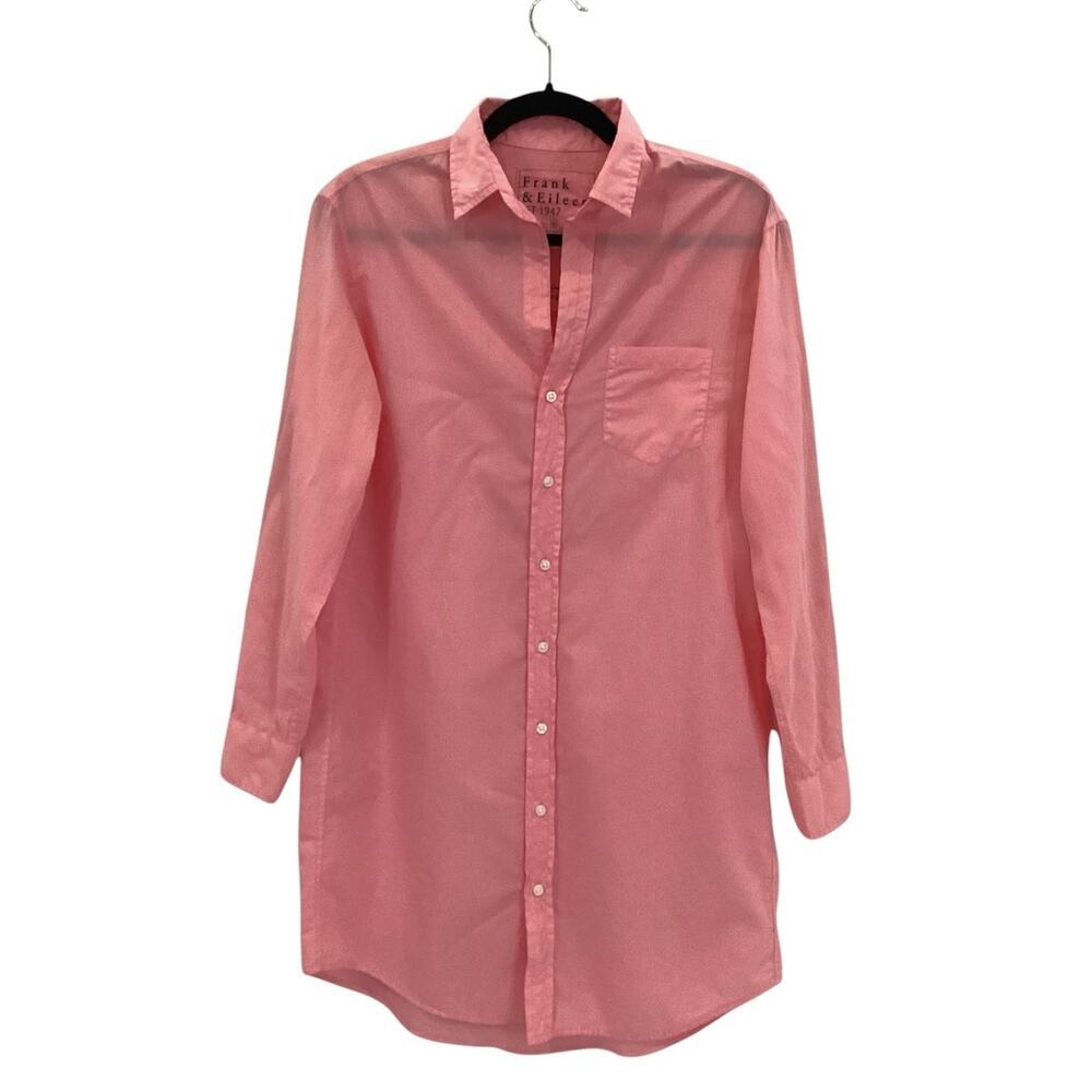 Frank & Eileen Mary Button Up Classic Shirtdress Mini In Cotton Candy Size XS - Picture 2 of 14
